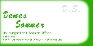 denes sommer business card